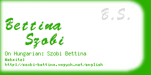 bettina szobi business card